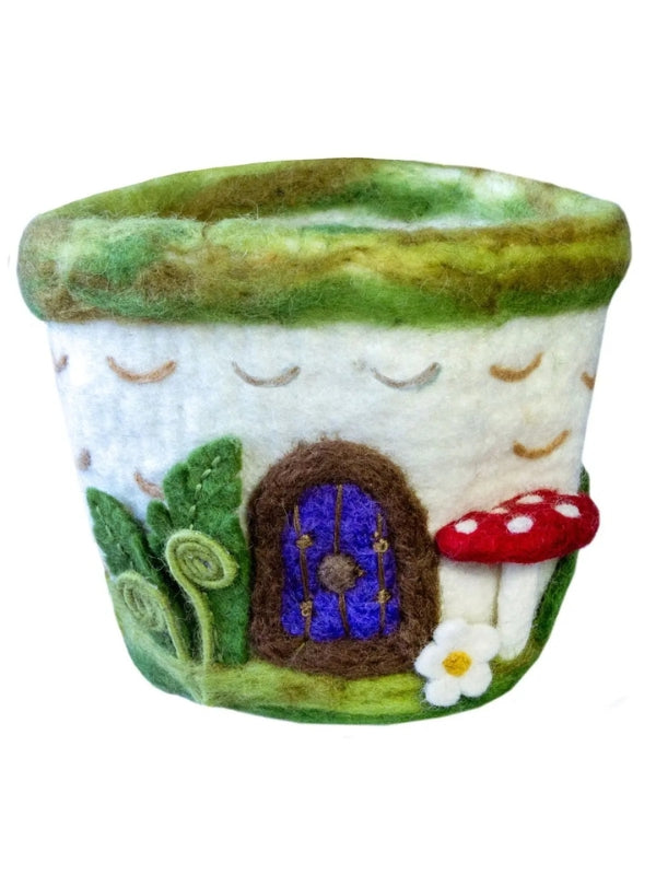 Woodland Mushroom Felted Pot