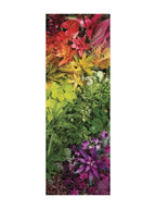 Jigsaw puzzle with rainbow gradient of plants from top left to bottom right