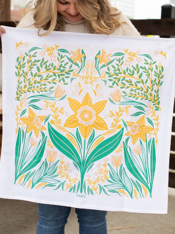 Daffodil Flour Sack Tea Towel