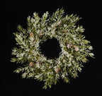 Alpine Snow Waxed Amaryllis Wreath