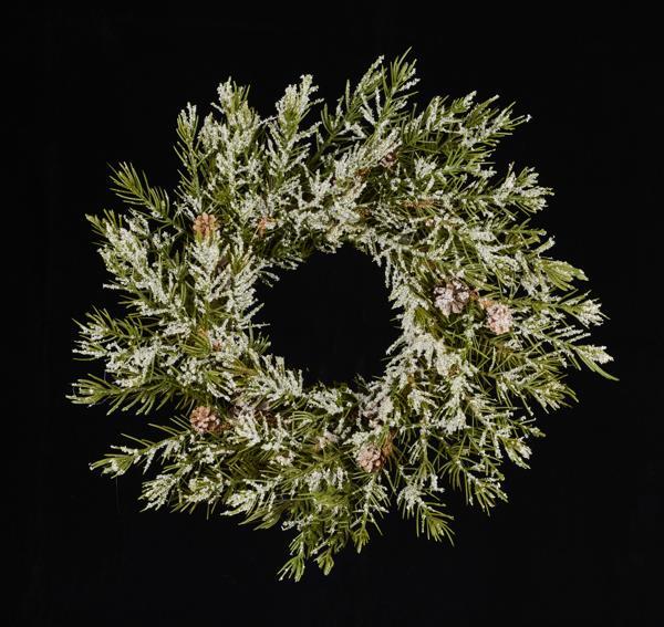 Alpine Snow Waxed Amaryllis Wreath