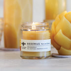 The Apothecary Glass Natural Beeswax Candle by Big Dipper Wax Works