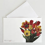 Red & Yellow Tulip Notecard with matching white envelope