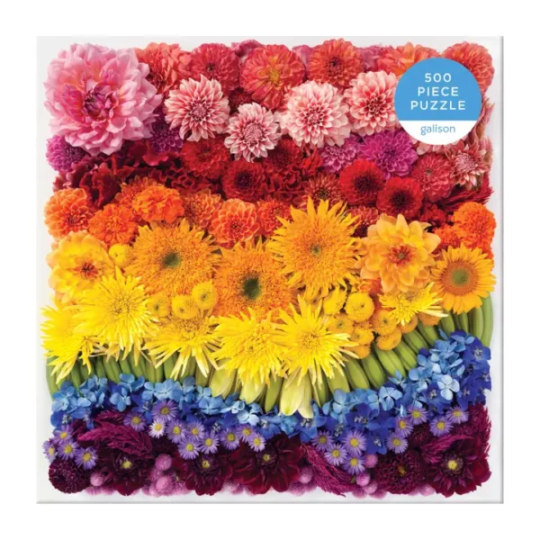 Rainbow Summer Flowers 500 Piece Puzzle - Image 3