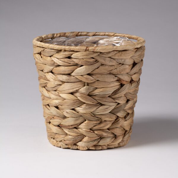Woven Water Hyacinth Basket 6in